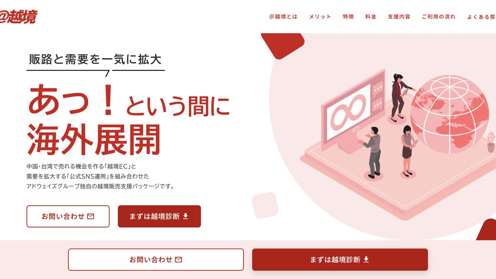 @越境 ランディングページのWeb制作実績